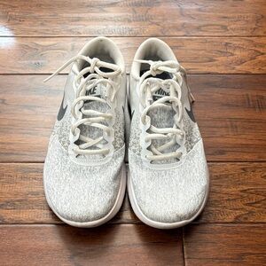 Nike White and Gray Running Shoes